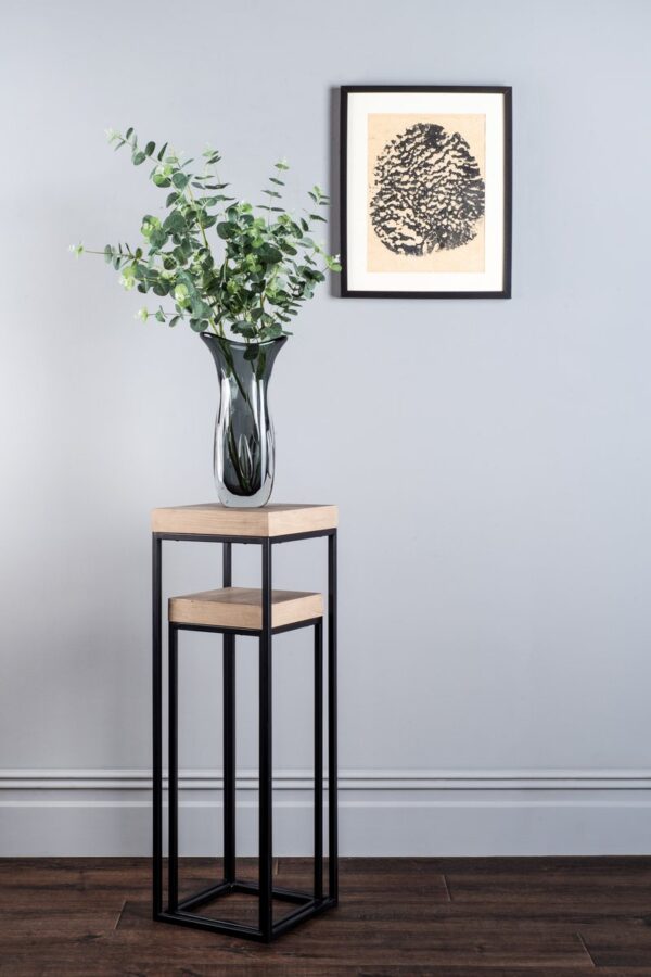 Fabio Nest of 2 Plant Stand Oak Style Effect - Image 7