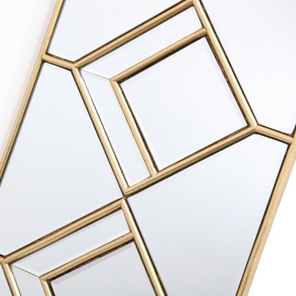 Kipton Rectangle Decorative Mirror with Gold Foil Detail 98 x 30cm - Image 2