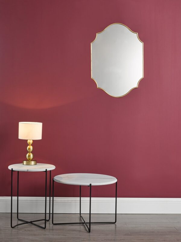 Ruggiero Rectangle Mirror With Gold Detail 70 x 50cm - Image 7