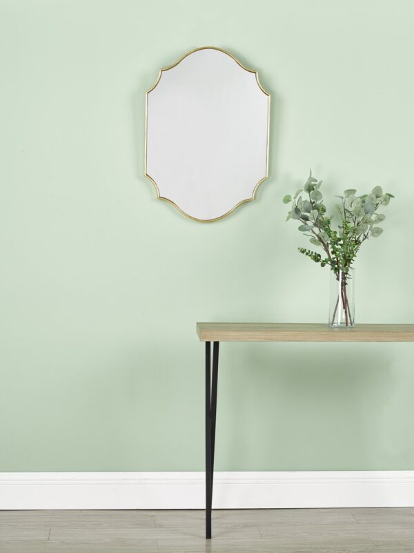 Ruggiero Rectangle Mirror With Gold Detail 70 x 50cm - Image 8