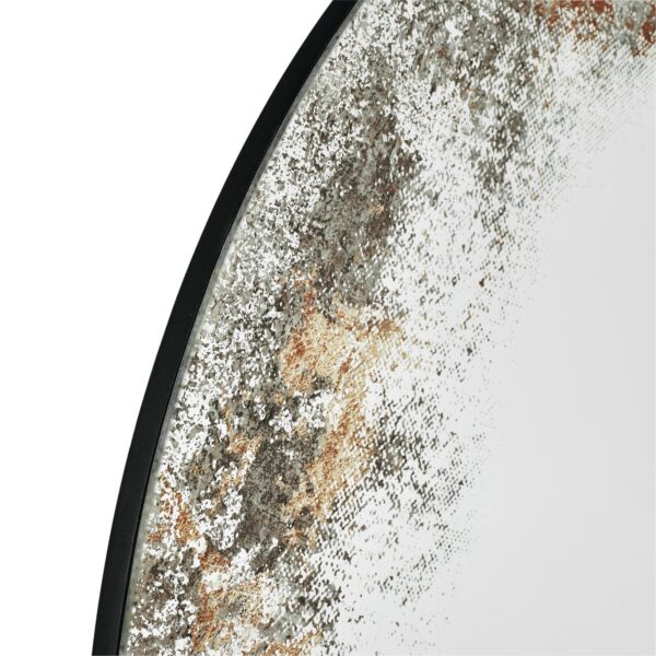 Vixen Round Mirror With Foxed Detail 80cm - Image 3