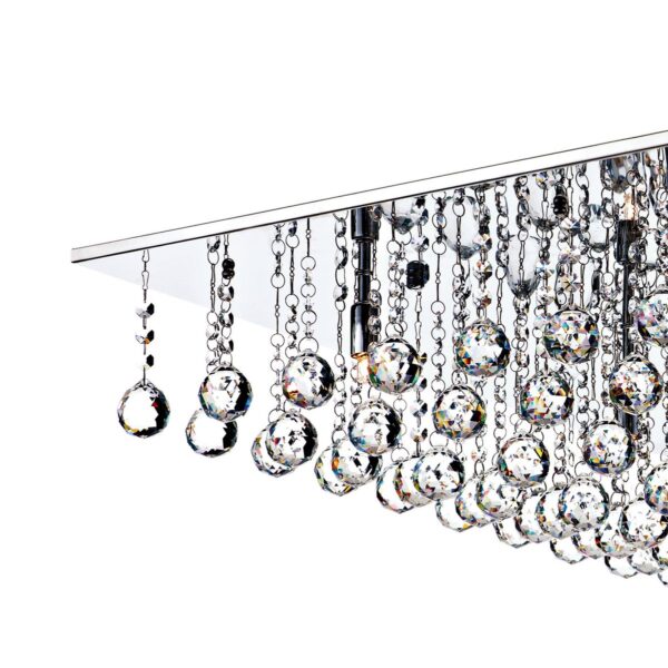 Abacus 8 Light Flush Polished Chrome Crystal - Image 2