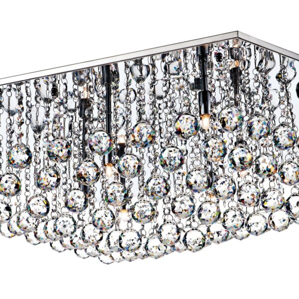 Abacus 8 Light Flush Polished Chrome Crystal - Image 3