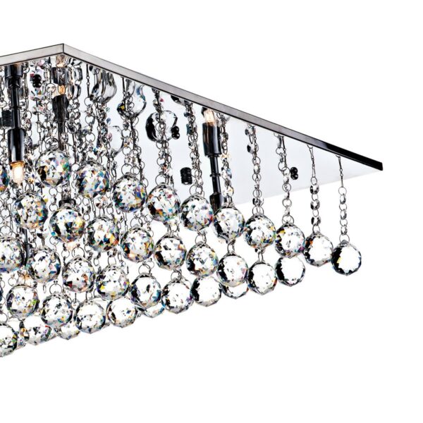 Abacus 8 Light Flush Polished Chrome Crystal - Image 4