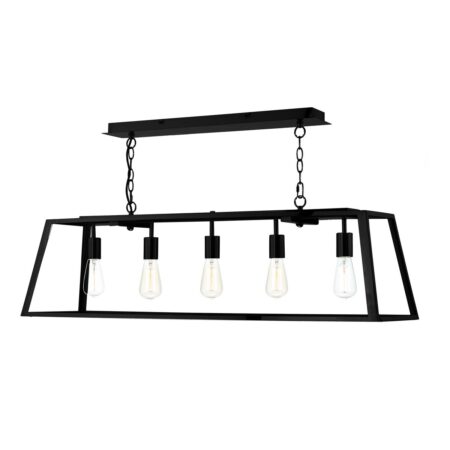 Academy 5 Light Pendant Black