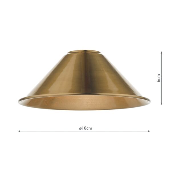 Accessories Easy Fit Aged Brass Metal Shade 18cm - Image 3