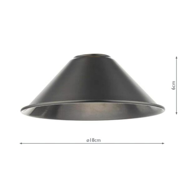 Accessories Easy Fit Pewter Metal Shade 18cm - Image 3