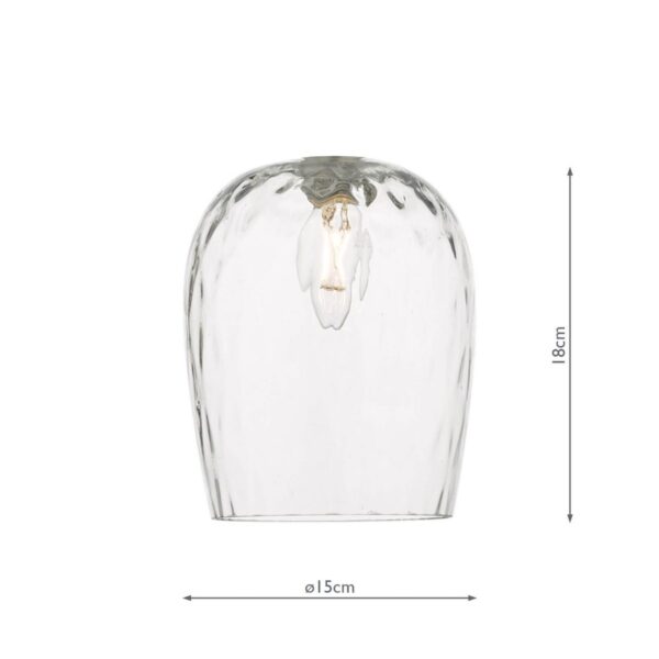 Accessory Easy Fit Clear Dimpled Glass Shade - Image 3