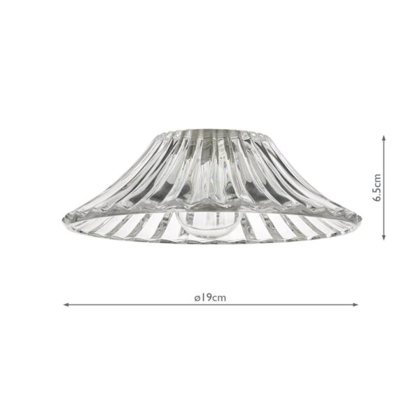 Accessory Easy Fit Clear Flared Glass Shade - Image 3