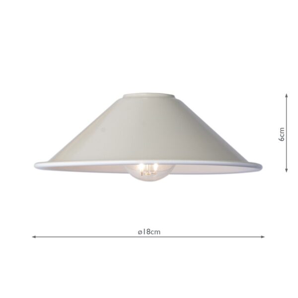 Accessories Easy Fit Metal Shade Matt Cashmere/Taupe 18Cm - Image 3