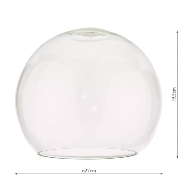 Accessory Easy Fit Open Round Glass Shade - Image 3