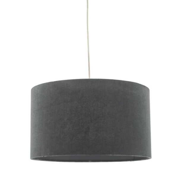 Akavia Grey Velvet Drum Shade 35cm - Image 2