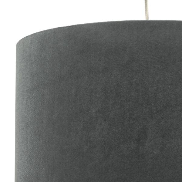 Akavia Grey Velvet Drum Shade 35cm - Image 4