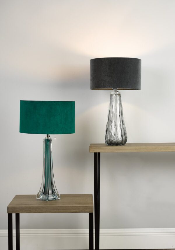 Akavia Grey Velvet Drum Shade 35cm - Image 8