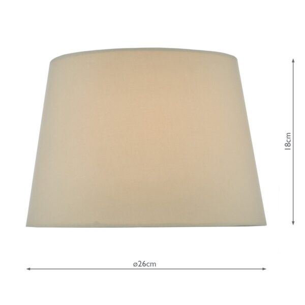 Alina Taupe Faux Silk Tapered Drum Shade 26cm - Image 3