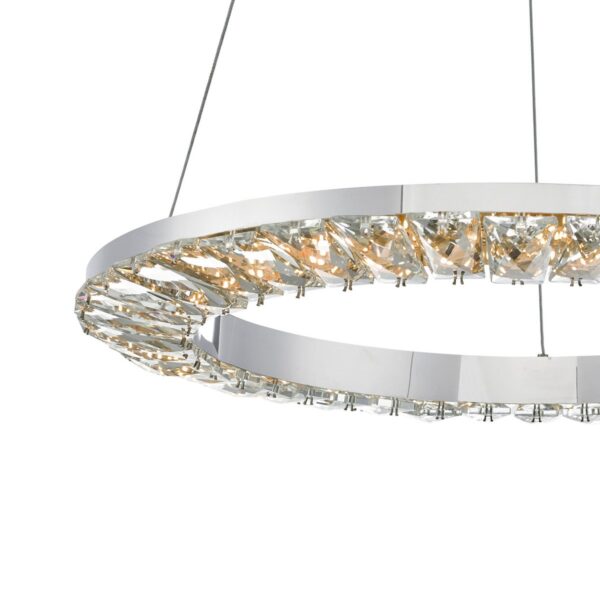 Altamura Pendant Polished Chrome and Crystal LED - Image 2