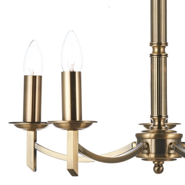Ambassador 5 Light Dual Mount Pendant Antique Brass - Image 2