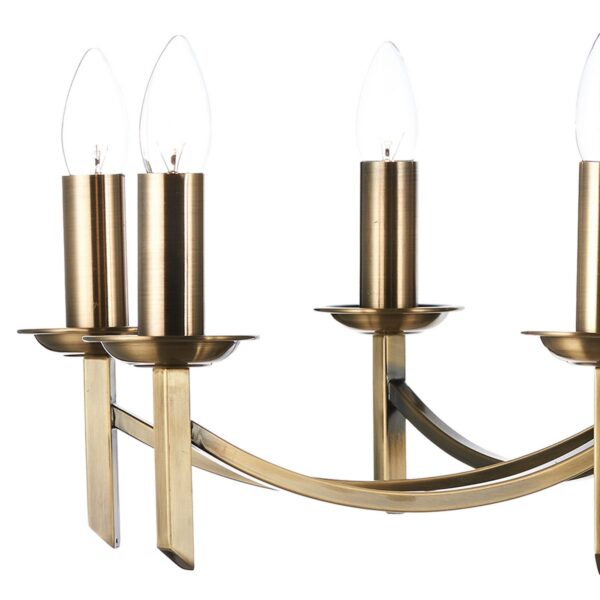 Ambassador 8 Light Dual Mount Pendant Antique Brass - Image 2