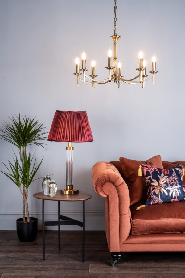 Ambassador 8 Light Dual Mount Pendant Antique Brass - Image 6