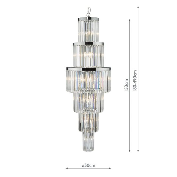 Angel 28 Light Chandelier Crystal Polished Chrome - Image 12