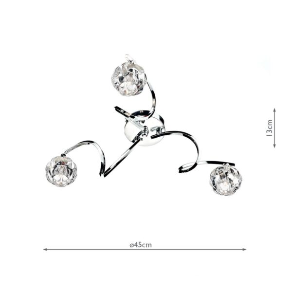Babylon 3 Light Semi Flush Polished Chrome - Image 5