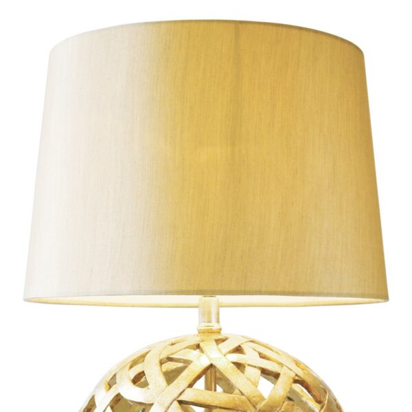 Balthazar Table Lamp Antique Gold With Shade - Image 3