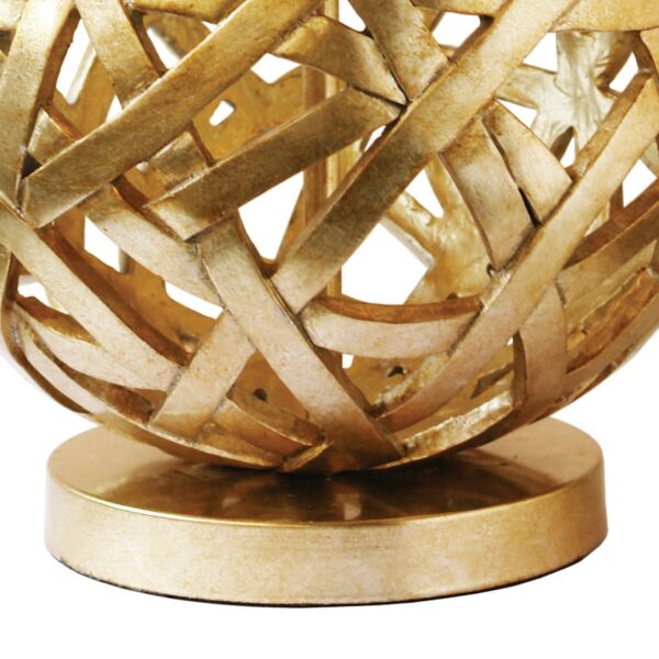 Balthazar Table Lamp Antique Gold With Shade - Image 4
