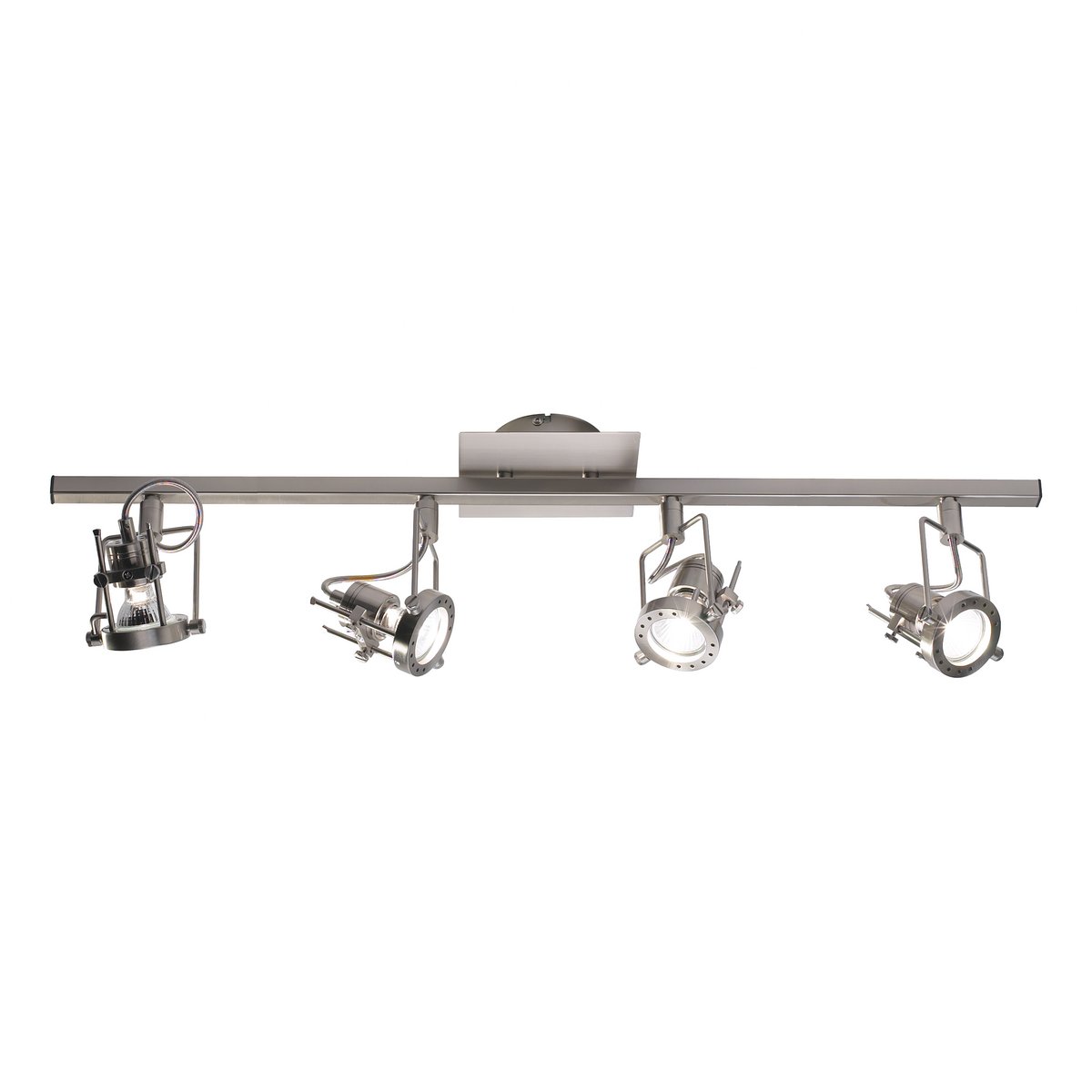 Bauhaus 4 Light Bar Spotlight Satin Chrome