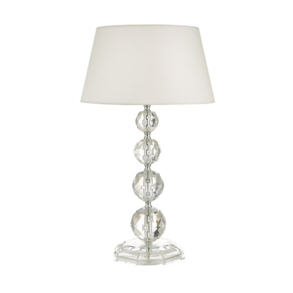 Bedelia Table Lamp Polished Chrome Acrylic With Shade - Image 2