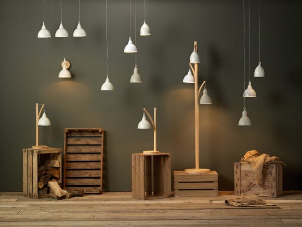 Blyton 1 Light Pendant complete with Painted Shade - Image 5