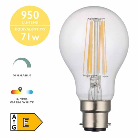 (Pack of 5) Dimmable LED Light Bulb (Lamp) B22 8W 950LM