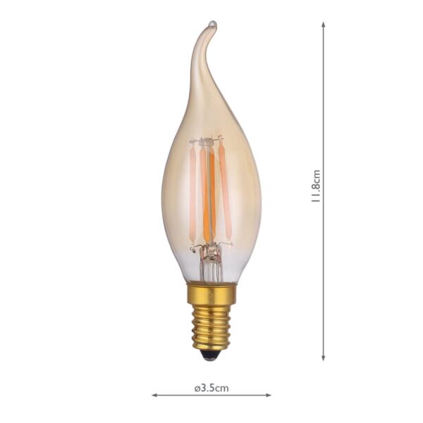 (Pack of 5) LED Candle Light Bulb (Lamp) SES/E14 4W 250LM - Image 4