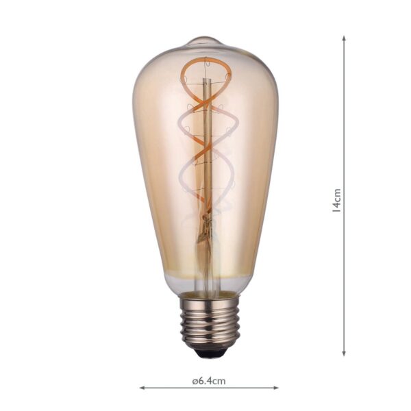 (Pack of 5) LED Rustika Light Bulb (Lamp) ES/E27 4W 160LM - Image 5