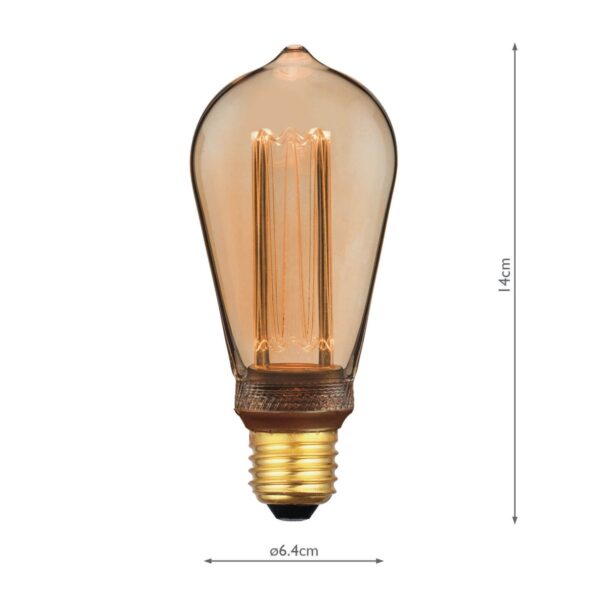 (Pack of 5) LED Rustika Light Bulb (Lamp) ES/E27 3.5W 120LM - Image 5