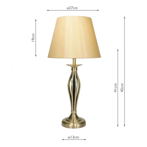 Bybliss Table Lamp Antique Brass With Shade (Multipack) - Image 4