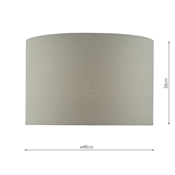 Cassandra Grey Cotton Drum Shade 40cm - Image 6