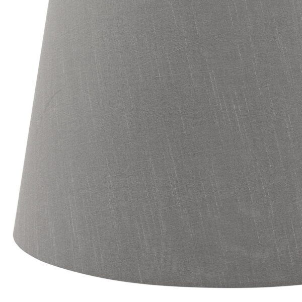 Cezanne Grey Faux Silk Tapered Drum Shade 35cm - Image 2
