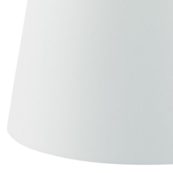Cezanne White Faux Silk Tapered Drum Shade 45cm - Image 2