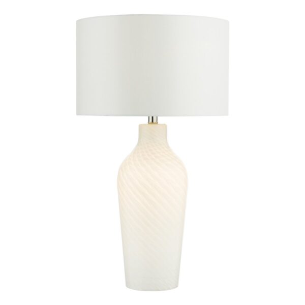Cibana Table Lamp Dual Source White Glass With Shade