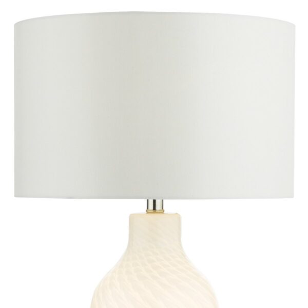 Cibana Table Lamp Dual Source White Glass With Shade - Image 4