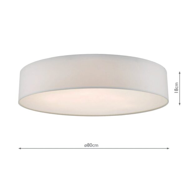 Cierro 6 Light Flush Ivory 80cm - Image 6