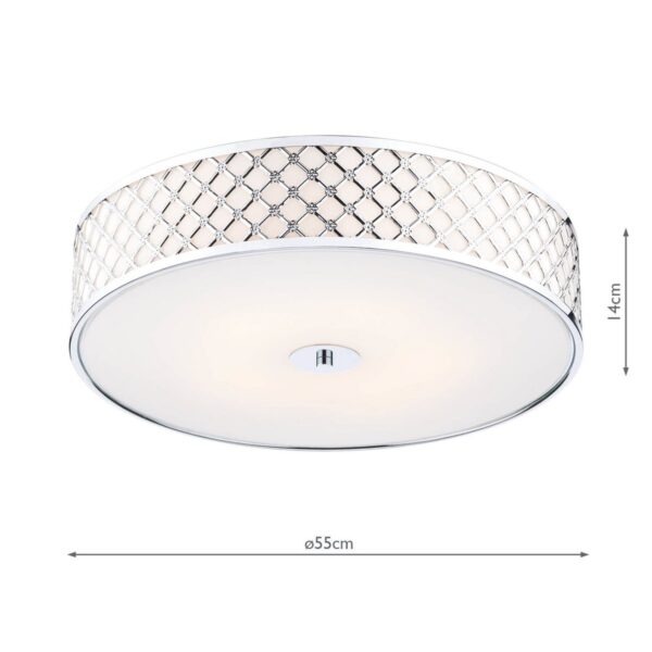 Civic 5 Light Flush Large Polished Chrome - Image 8