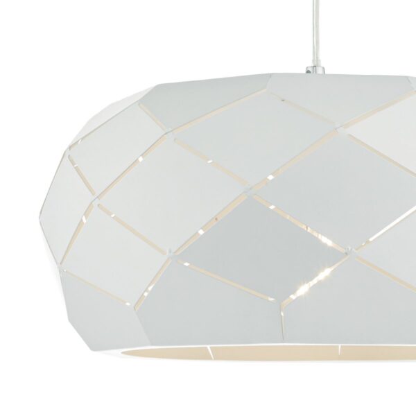 Coby Pendant White Faceted Metal - Image 2