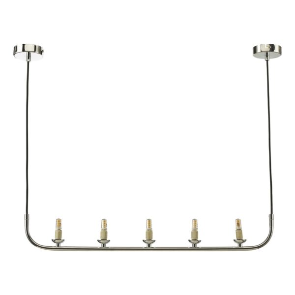 Cradle 5 Light Bar Pendant Polished Chrome Frame Only