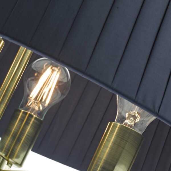 Cristin 4 Light Pendant Satin Brass With Navy Shade - Image 2