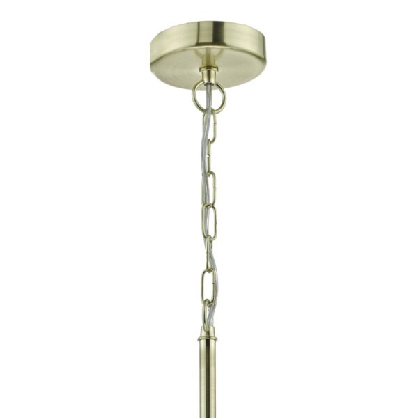 Cristin 4 Light Pendant Satin Brass With Navy Shade - Image 3