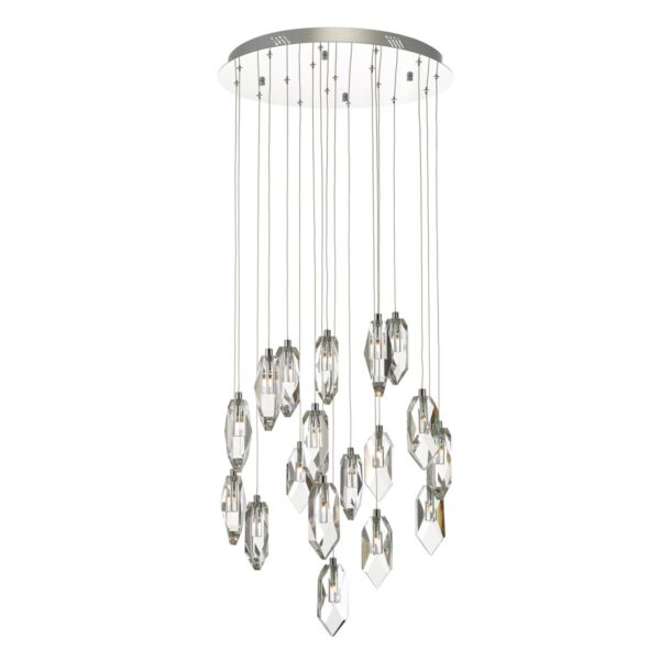 Crystal 18 Light Cluster Pendant Polished Chrome & Crystal