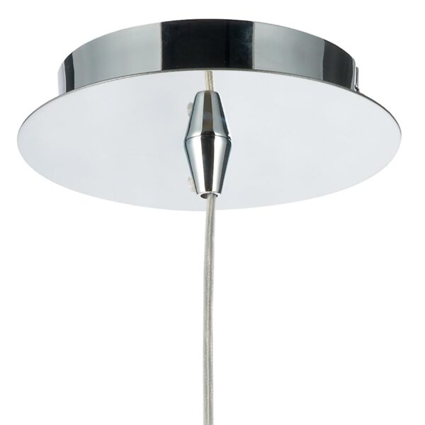 Decade 1 Light Pendant Polished Chrome/Clear - Image 4