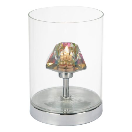 Decade Touch Table Lamp Polished Chrome Dichroic Glass