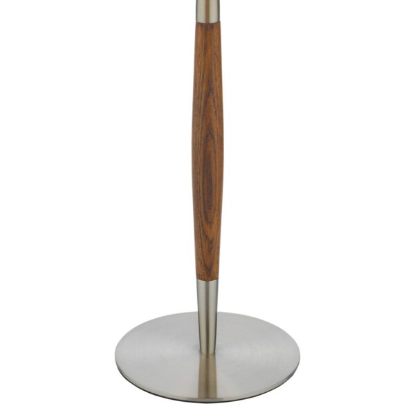 Detroit Table Lamp Satin Nickel Walnut Detail Base Only - Image 3